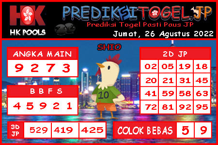 Prediksi Togel Hongkong JP Jumat 26 Agustus 2022