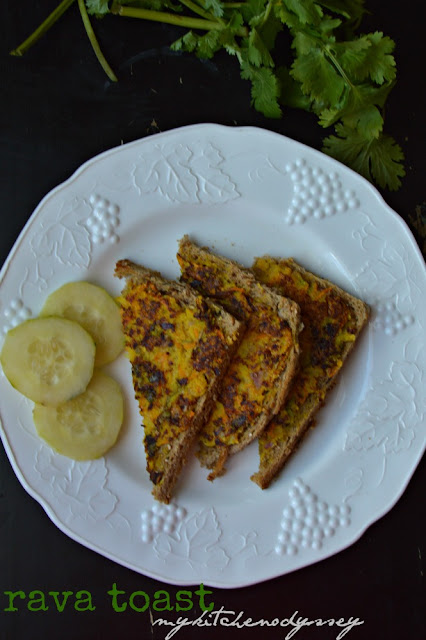 rava toast recipe