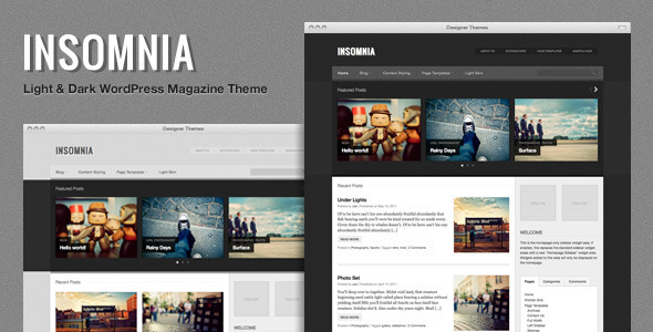 Insomnia, a Customizable Magazine WordPress Theme - Blog / Magazine WordPress