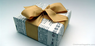 gift wrapping newspaper