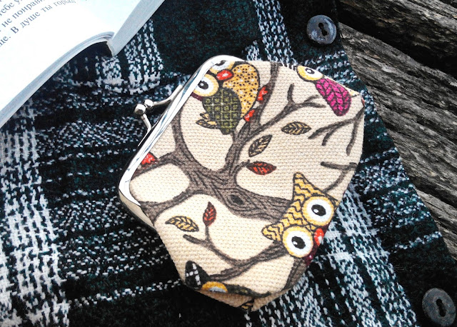 Ladies Lovely Cartoon Owl Buckle Purse