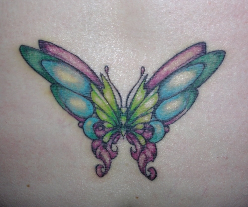 Cute Back Butterfly Tattoos For Girls