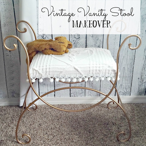 Vintage Vanity Stool Makeover