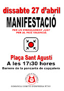 Manifestació dissabte 27 d'abril. Publicado por C.G.T. en RTVV en 08:15 (cartell manifestaciã³ d'abril)