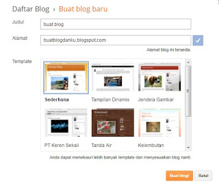 Cara membuat blog di blogspot blogger dengan gratis dan mudah terbaru