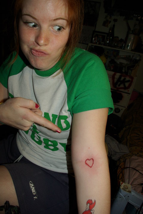 little heart tattoos. that little heart the rest