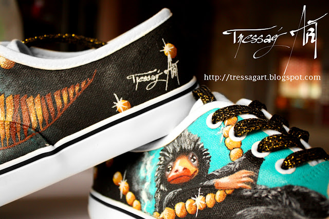 custom shoes harry potter niffleur et vif d'or