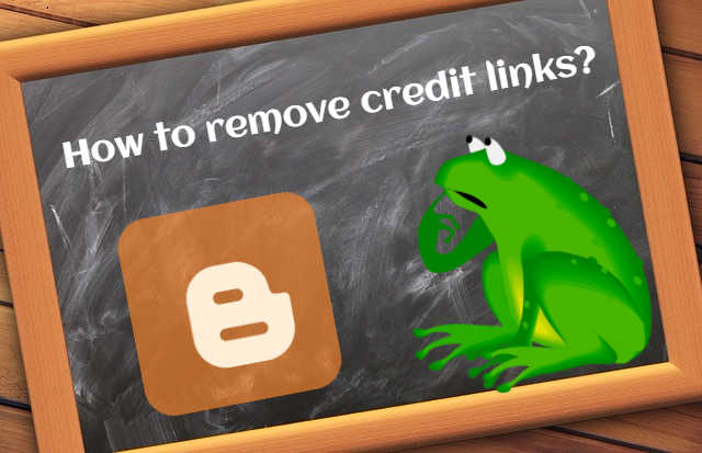 How to remove footer credit links from blogger template