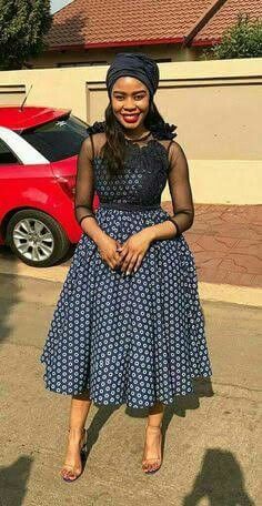 Latest Sotho Shweshwe Dresses 2022.