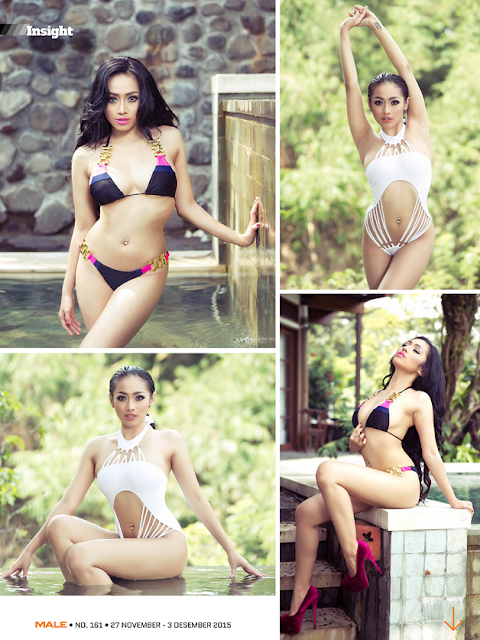 Hot Photo Nheyla Putri In White Bikini Super Sexy