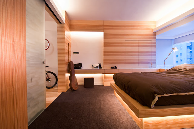 Picture of the bedroom as part of the Hong Kong apartment design