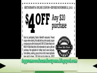 Free Printable Boston Market Coupons