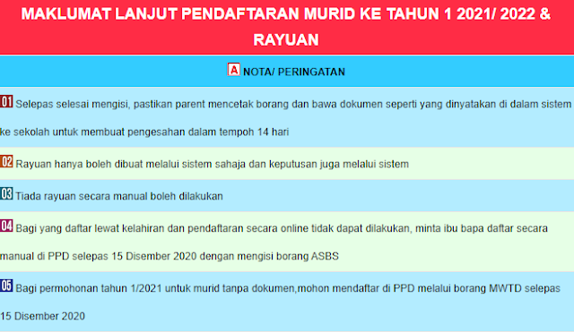 Cara Daftar Online Murid Tahun 1 Sesi 2021 2022 Di Seluruh Negara