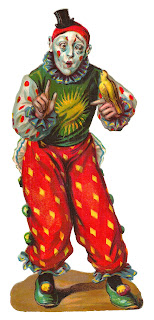 clown circus vintage clipart digital download illustration