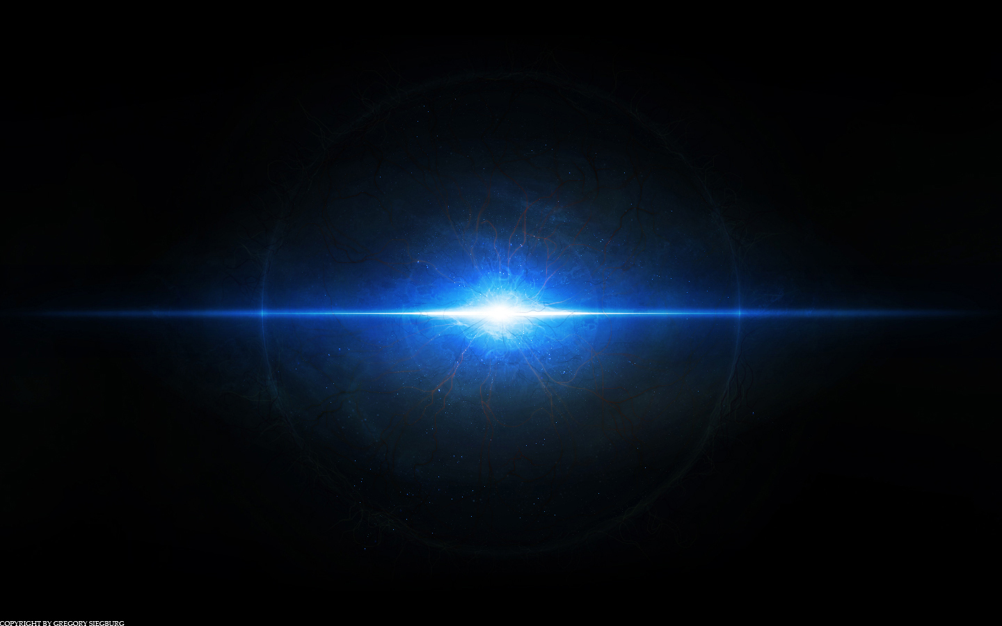 Light Blue and Black Space Wallpaper