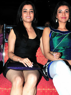 Nisha Agarwal with Kajal Agarwal at Audio launch hot  photos