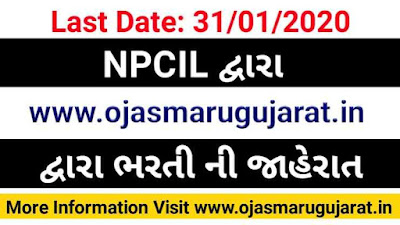 NPCIL Recruitment 2020, NPCIL Job Bharti 2020, Gujarat Job Bharti 2020, Ojas Maru Gujarat, Maru Gujarat Bharti 2020,