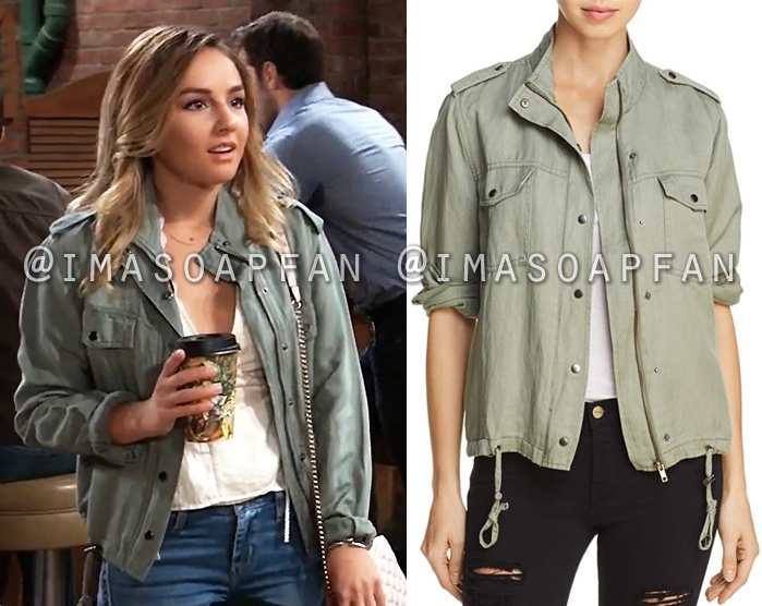 Kristina Corinthos Davis, Lexi Ainsworth, Sage Green Military Jacket, General Hospital, GH