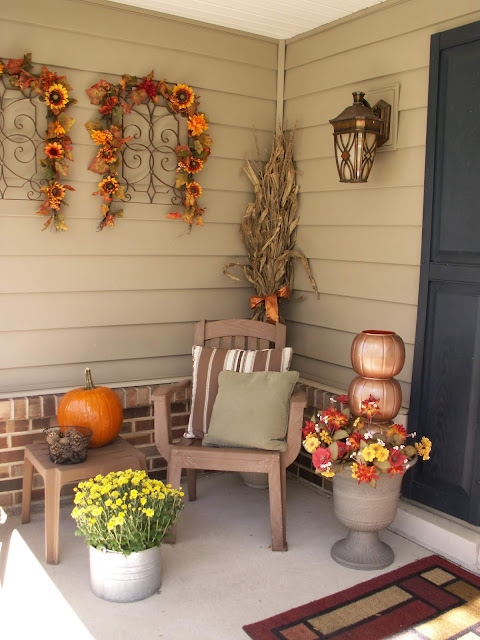 Ideas on how you can decorate your home's outdoor areas for the fall season.