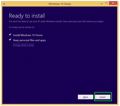 Microsoft Window 10 Upgrade