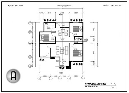  Denah  Rumah  Sederhana  3  Kamar  Tidur  2013