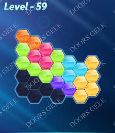 Block! Hexa Puzzle [7 Mania] Level 59 Solution, Cheats, Walkthrough for android, iphone, ipad, ipod