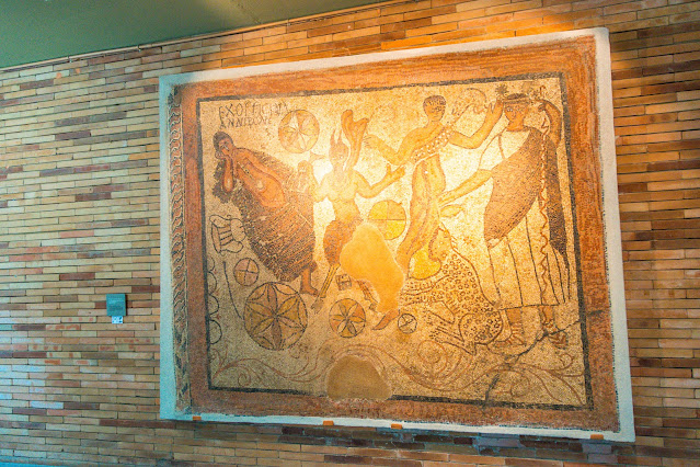 Imagen del mosaico de Baco y Ariadna