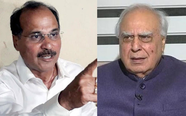 Adhir Ranjan Chowdhury, attacking senior party leader Kapil Sibal