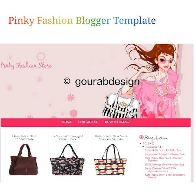 Pinky fashion blogger template