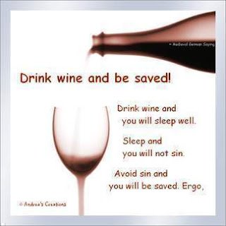 Drink wine and be saved