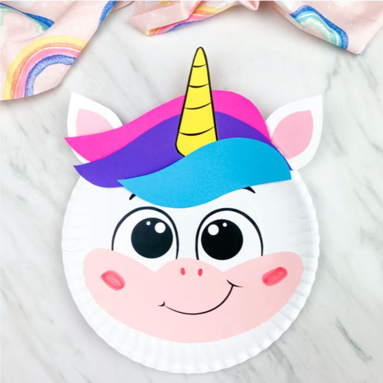 Paper Plate Unicorn Craft for Kids