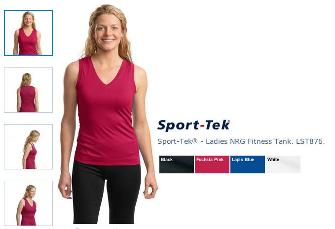 Hit the gym hard with comfort from Sport-Tek's V-neck Tank. Shirt can be customized with gym logo.