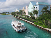 View over Atlantis from the bridge connecting Nassau and Paradise Island