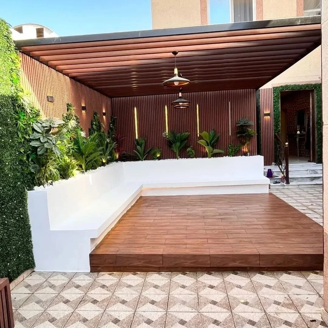 عمل مظلات في حوش المنزل بالرياض