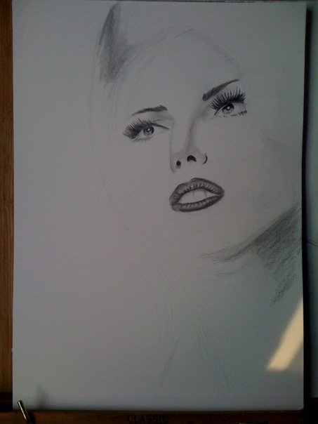 Lady Gaga Drawing A3 Size I was quite happy with it after I finished it 