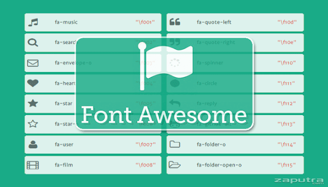 Daftar Kode  Icon Font Awesome Lengkap