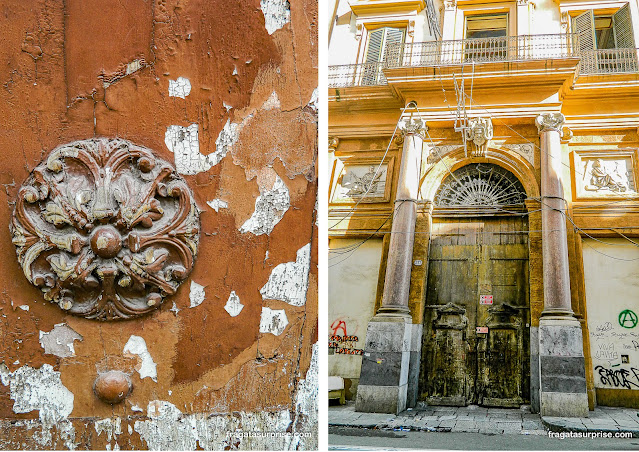 Casarões do Corso Vittorio Emanuele em Palermo na Sicília