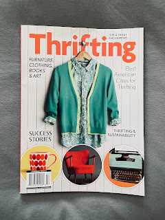 A image of a magazine called Thrifting