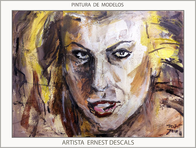 PINTURA-MODELOS-MUJERES-RUBIAS-PINTURAS-MUJER-EXPRESIONES-ARTISTA-PINTOR-ERNEST DESCALS-