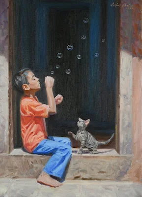 Bubbles painting Sanjay Shelar