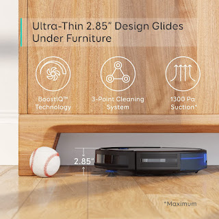 eufy by Anker, BoostIQ RoboVac 11S (Slim), Robot Vacuum Cleaner, Super-Thin, 1300Pa Strong Suction, Quiet, Self-Charging Robotic Vacuum Cleaner, Cleans Hard