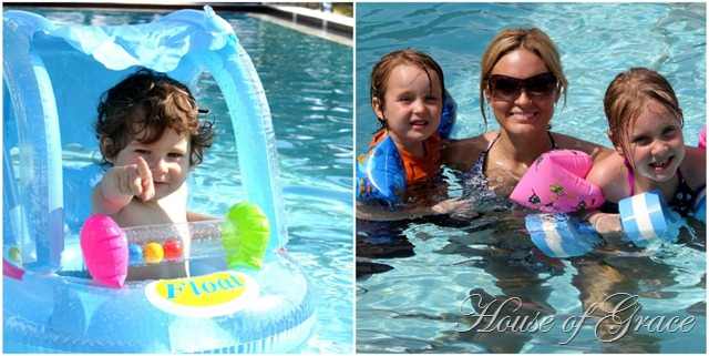 swimming collage