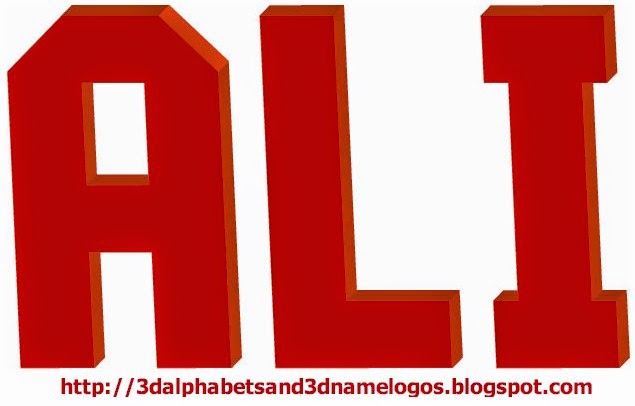  3D Name Logos Ali 3D Name Logo 