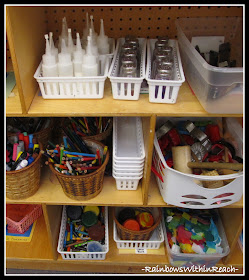 photo of: Classroom Art Supplies on Shelves