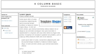 4 Columns Basic Blogger Template