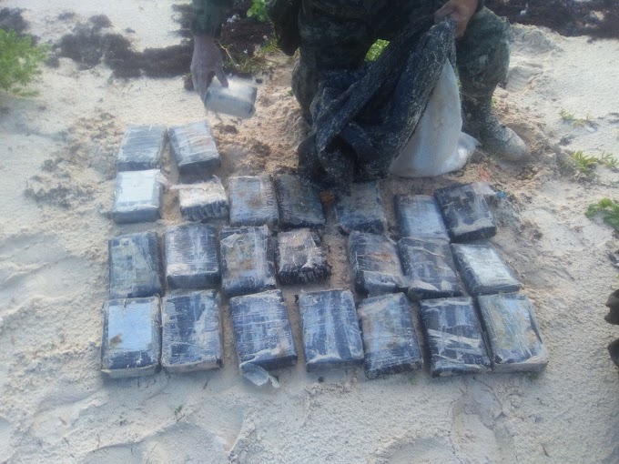 Inicia PGR carpeta investigación por hallazgo de 25 paquetes de cocaína en Playa Cozumel