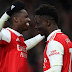 Nketiah double sees Arsenal edge Man Utd in five-goal thriller