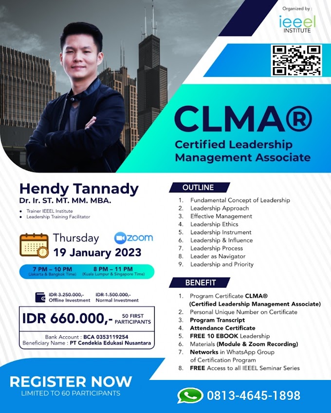 WA.0813-4645-1898 | Certified Leadership Management Associate (CLMA®) 19 Januari 2023