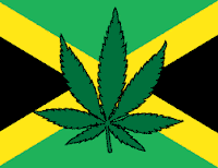 Bendera Jamaika & Ganja