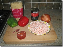 Prawn one pot ingredients.